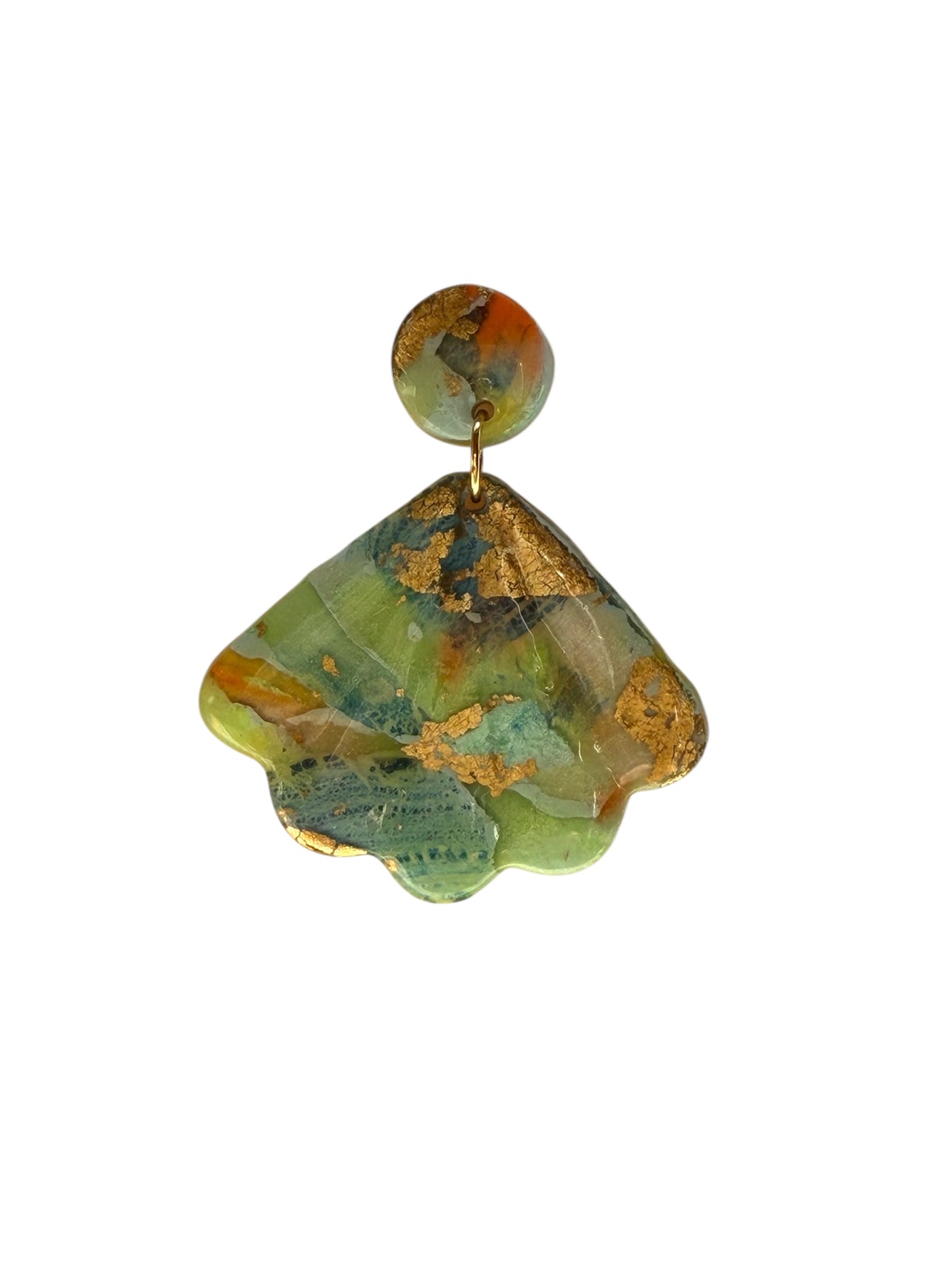 Abstract Shell Drop Earrings