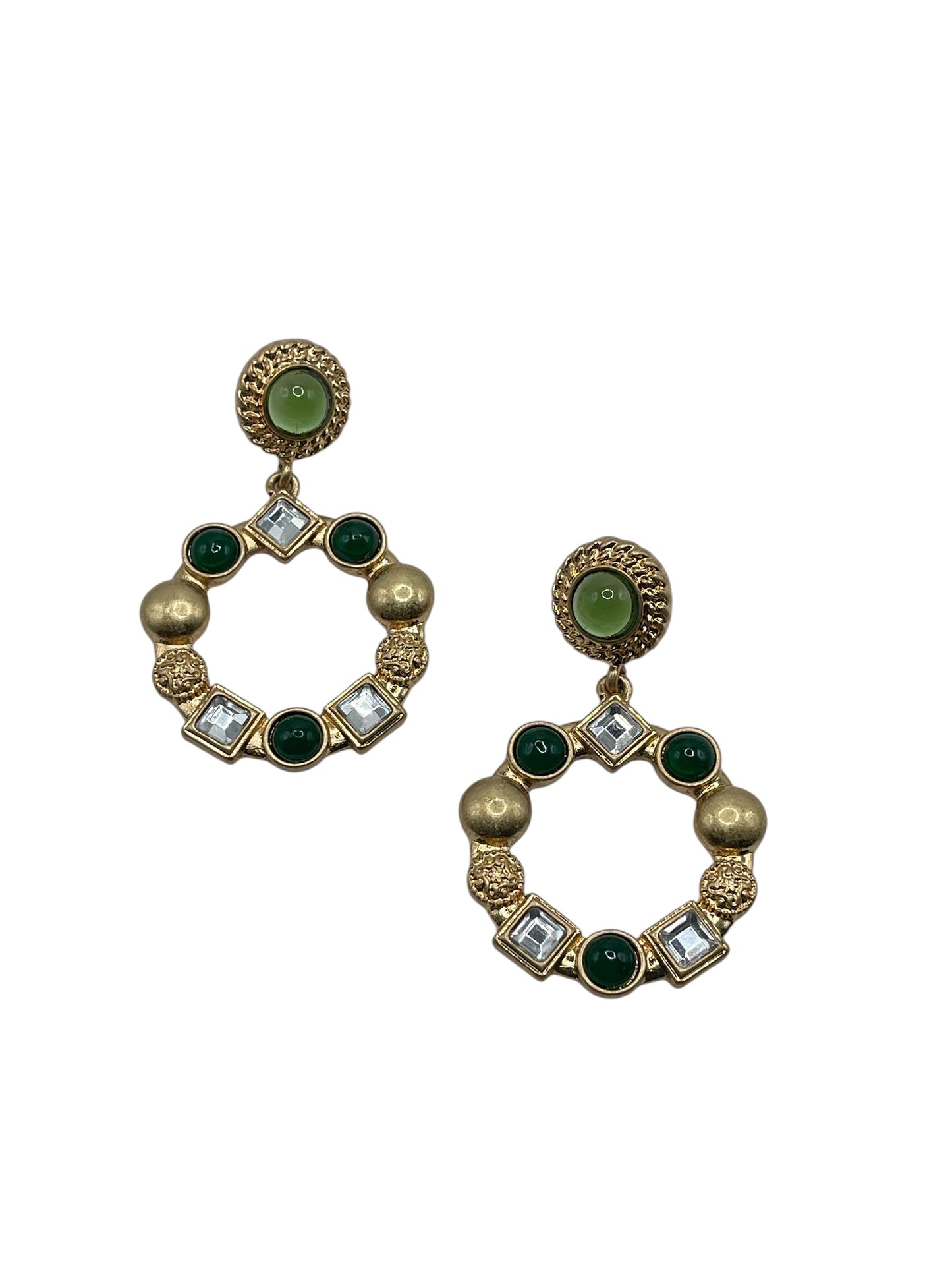 Carmen Vintage Relief Hoop Earrings