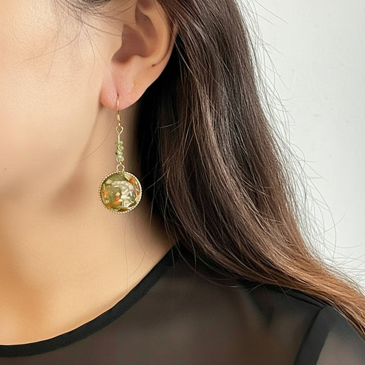 Green Trails Earrings