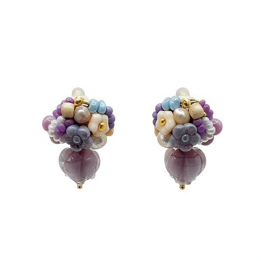 Lily of the Valley Beaded Earrings