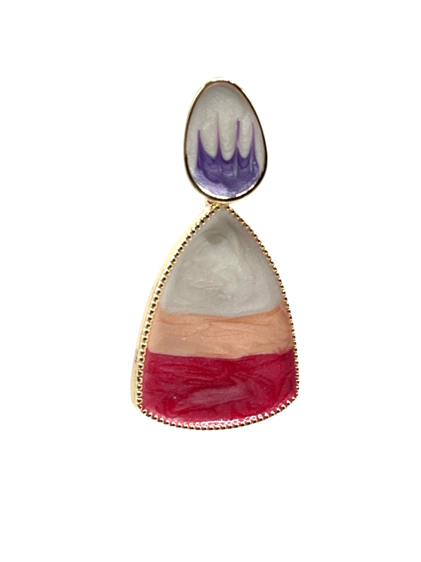 Sunset Afterglow - Oil-Paint Gradient Drop Earrings