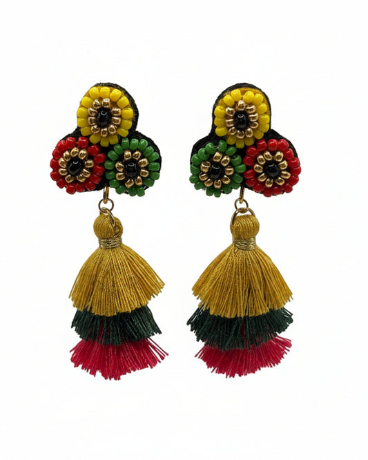 Beaded Tassel Earrings