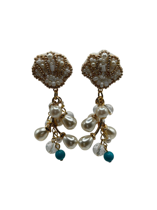Pearl Cluster Statement Earrings